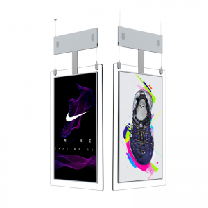 Double sided hanging OLED transparent display LCD window screen Advertising Player Digital Signage