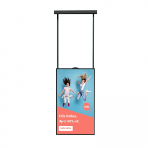 32 43 49 55 Inch High Brightness Shop Ceiling Hanging LCD Advertising player Digital Signage Window Facing Display