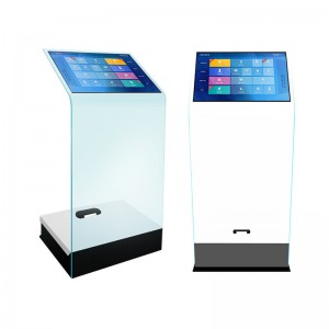 30 Inch Interactive Holographic projector Transparent Podium Touch Foil Kiosk with Interactive Projection Glass Touch Film for exhibition/information search