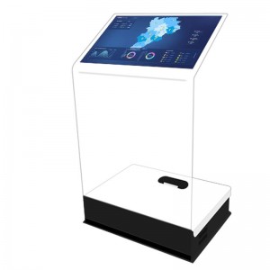 30 Inch Interactive Holographic projector Transparent Podium Touch Foil Kiosk with Interactive Projection Glass Touch Film for exhibition/information search