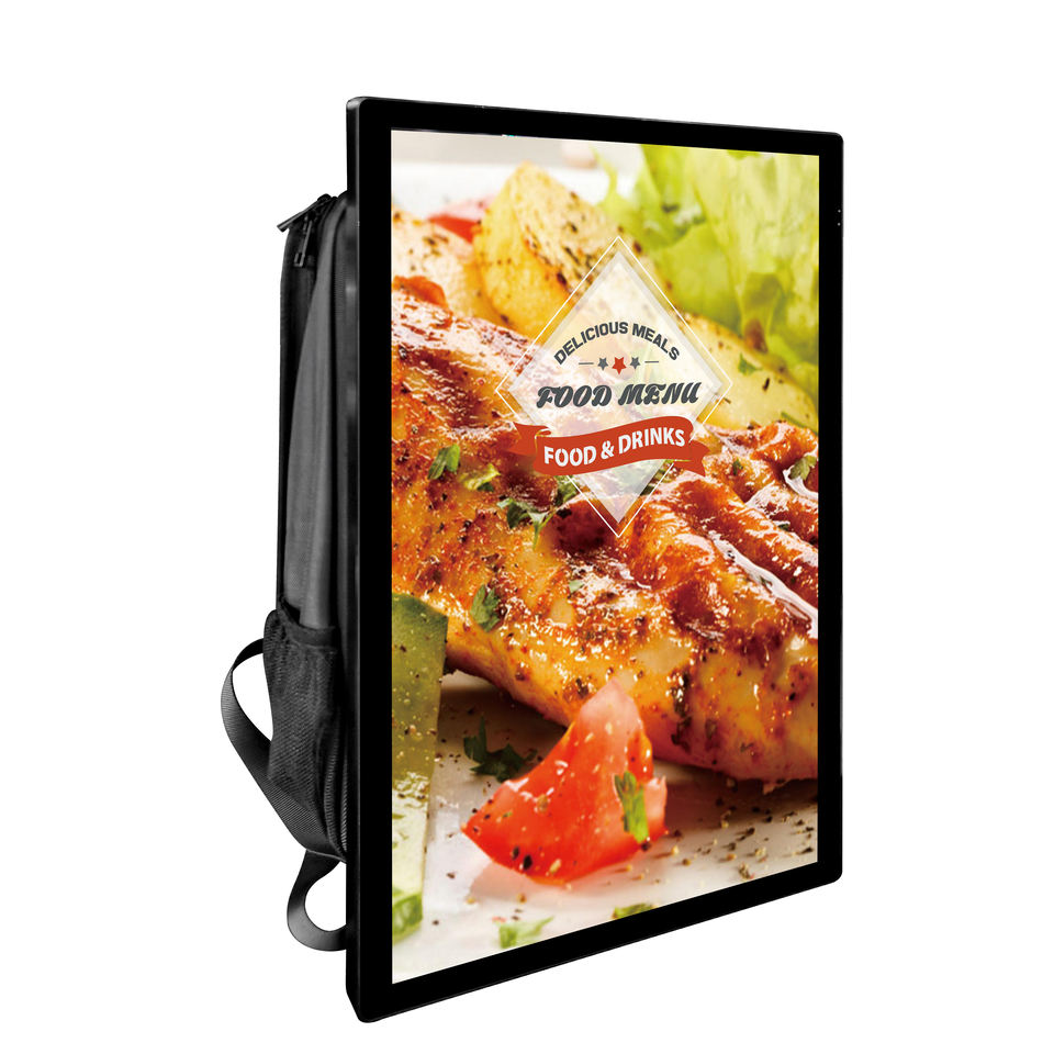 Wholesale China Digital Signage Video wall Manufacturers Suppliers –  18.5 Inch New Design Human Walking Advertising Player Indoor Outdoor Portable Backpack display LCD Digital Billboard ...