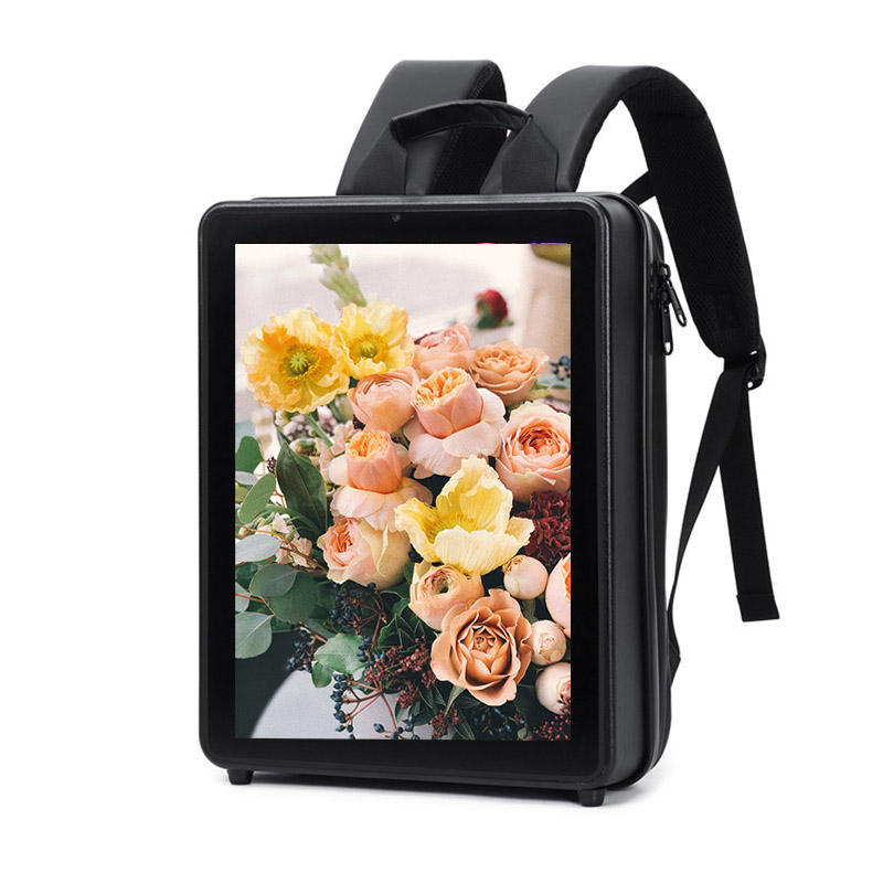 Wholesale China Corporate Digital Signage Solutions Factories Pricelist –  Backpack Walking Billboard 17 Inch Indoor Outdoor Android LCD Advertising Player Mobile Digital Signage Display ...