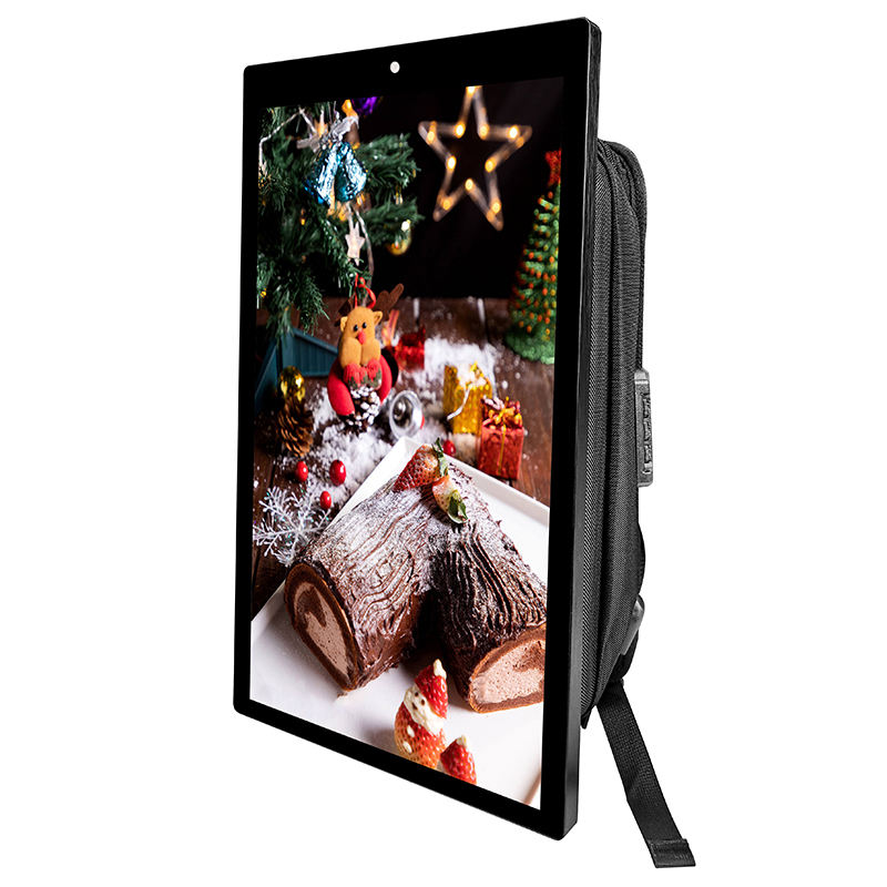 Wholesale China Bar Digital Signage Manufacturers Suppliers –  24 Inch Walking Backpack Digital Billboard  Advertising player Digital Signage mobile digital backpack billboard AD player R...