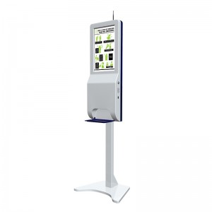 Automatic hand sanitizer dispenser kiosk with 21.5 inch LCD Advertising Display Digital Signage  LS215A