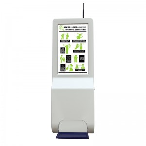 Automatic hand sanitizer dispenser kiosk with 21.5 inch LCD Advertising Display Digital Signage  LS215A