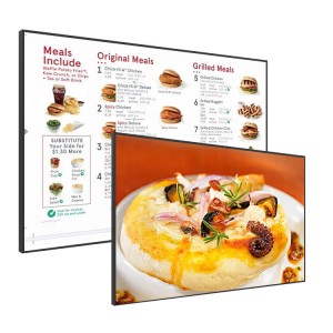 32 43 50 55inch ultra thin Wall mounted advertising digital signage display restaurant digital menu board