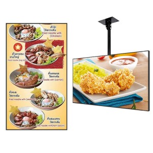 32 43 55 inch Super thin restaurant wall mount digital signage android lcd advertising display screen digital menu board