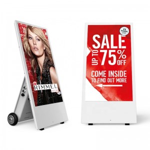 IP65 Waterproof 43 inch Outdoor Portable Movable Advertising Player