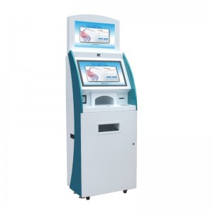 OEM ODM 19″ 21.5″ interactive dual display Touch Screen Self Service Banking Bill Payment Terminal Kiosk with Industrial Grade Stability Quality ATM Machine