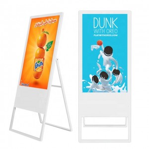 43 inch Portable digital signage kiosk wifi Android advertising digital menu board