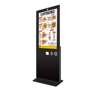 43″49″55″ 65″  Face Recognition Camera Microphone Touch Screen AI Digital Signage Kiosk with Printer QR Code Scanner