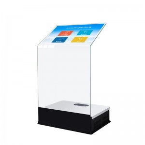 30 Inch Interactive Holographic projector Transparent Podium Touch Foil Kiosk with Interactive Projection Glass Touch Film for exhibition/information search