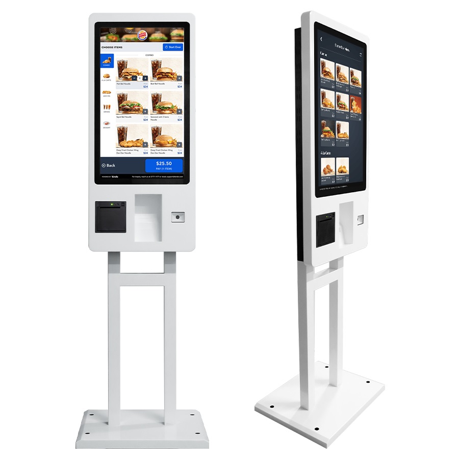 Wholesale China Floor Standing Touch Screen Kiosk Factory Quotes –  43 Inch Customized Self Service Order Payment Touch Screen Kiosk Self Pay Machine Bill Payment Kiosk with Barcode Scanner ...