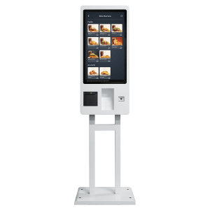 43 Inch Customized Self Service Order Payment Touch Screen Kiosk Self Pay Machine Bill Payment Kiosk with Barcode Scanner Printer  for Chain Store / Restaurant